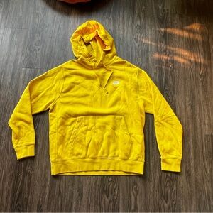 Yellow Nike fleece hoodie